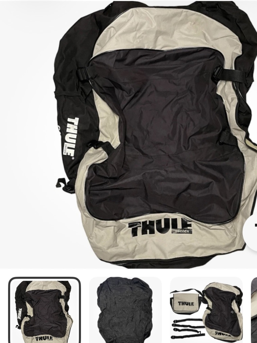 Thule Soft Caravan Roof Cargo Bag in Black and Cream